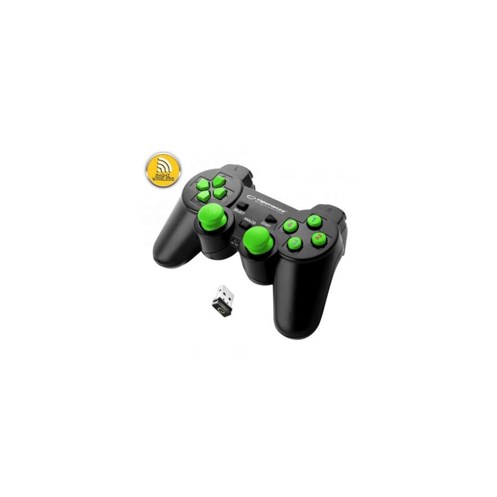 ESPERANZA EGG108G BEŽIČNI GAMEPAD 2.4GHZ PS3/PC USB GLADIATOR ZELENI ESPERANZA EGG108G BEŽIČNI GAMEPAD 2.4GHZ PS3/PC USB GLADIATOR ZELENI