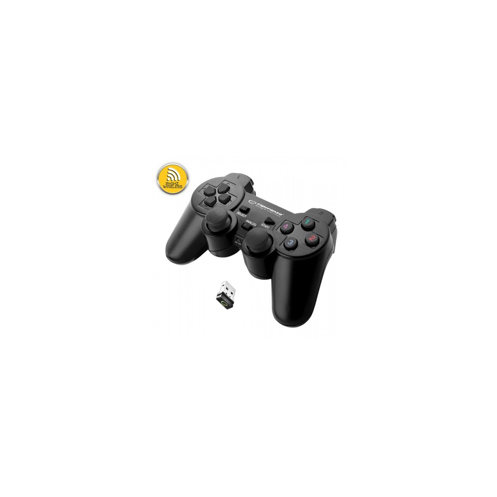 ESPERANZA EGG108K BEŽIČNI GAMEPAD 2.4GHZ PS3/PC USB GLADIATOR CRNI ESPERANZA EGG108K BEŽIČNI GAMEPAD 2.4GHZ PS3/PC USB GLADIATOR CRNI