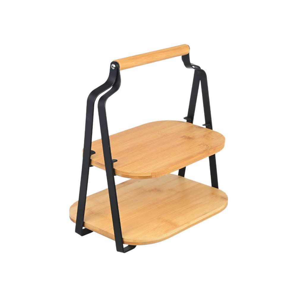 ESTIA ES01-20811 POSLUŽAVNIK ZA SERVIRANJE NA 2 NIVOA BAMBUS METAL 20X26X28CM ESTIA ES01-20811 POSLUŽAVNIK ZA SERVIRANJE NA 2 NIVOA BAMBUS METAL 20X26X28CM