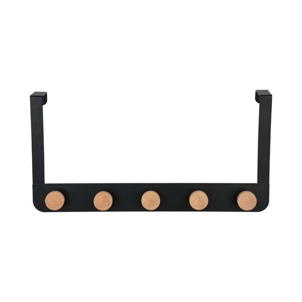 ESTIA ES02-18283 ČIVILUK ZA VRATA SA 5 KUKICA METAL DRVO CRNI ESTIA ES02-18283 ČIVILUK ZA VRATA SA 5 KUKICA METAL DRVO CRNI