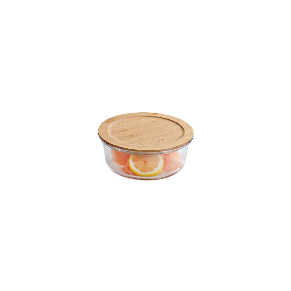 KESPER KSP38024 STAKLENA POSUDA SA POKLOPCEM OD BAMBUSA 17X7CM KESPER KSP38024 STAKLENA POSUDA SA POKLOPCEM OD BAMBUSA 17X7CM