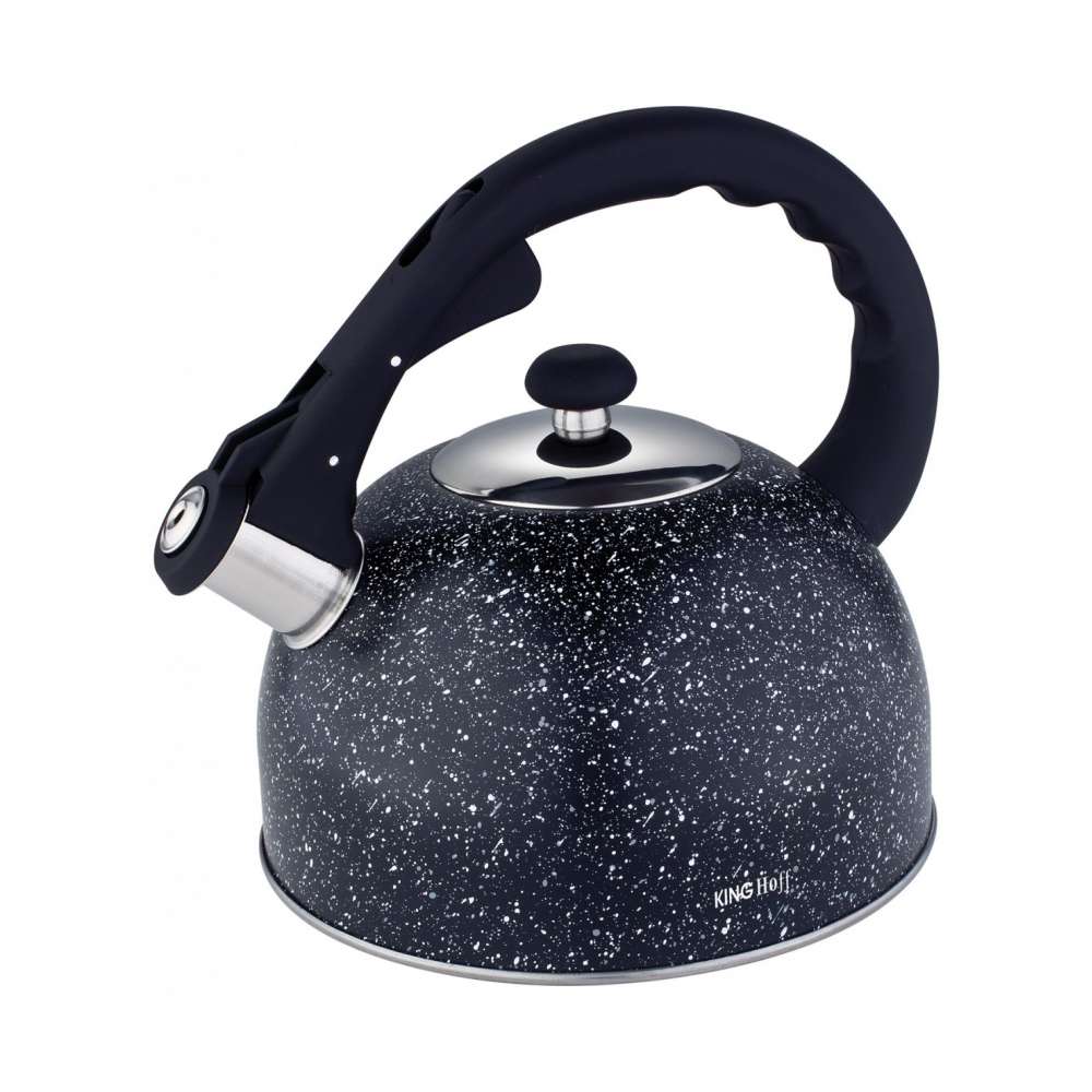 KINGHOFF KH1406 ČAJNIK SA ZVIŽDUKOM CRNI MERMERNI 2,6L KINGHOFF KH1406 ČAJNIK SA ZVIŽDUKOM CRNI MERMERNI 2,6L