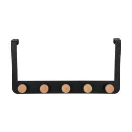 Estia ES02-18283 ČIVILUK ZA VRATA SA 5 KUKICA METAL DRVO CRNI