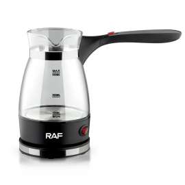 RAF R.128 ELEKTRIČNA DŽEZVA STAKLENA SA SKLOPIVOM RUČKOM CRNA 0.5L