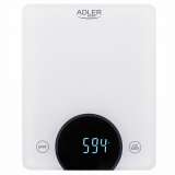 ADLER AD3173W DIGITALNA KUHINJSKA VAGA INOX KUĆIŠTE 10KG/1G BELA - slika 1