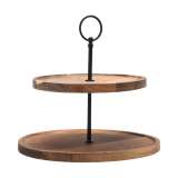 ESTIA ES01-30933 POSLUŽAVNIK ZA SERVIRANJE NA 2 NIVOA BAMBUS 25CM - slika 2