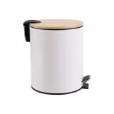 ESTIA ES02-12731 KANTA ZA OTPATKE METAL BAMBUS SA PEDALOM 5L BELA - slika 1