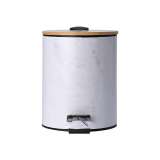 ESTIA ES02-22020 KANTA ZA OTPATKE METAL BAMBUS SA PEDALOM 5L MERMER BELA - slika 4