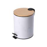 ESTIA ES02-22020 KANTA ZA OTPATKE METAL BAMBUS SA PEDALOM 5L MERMER BELA - slika 1