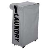 ESTIA ES02-25373 KORPA ZA VEŠ SA TOČKIĆIMA 45L SIVA 39X20X59CM - slika 2