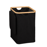 KESPER KSP19594 KORPA ZA PRLJAVI VEŠ SA BAMBUS OKVIROM CRNA 51CM - slika 2