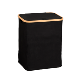 KESPER KSP19594 KORPA ZA PRLJAVI VEŠ SA BAMBUS OKVIROM CRNA 51CM - slika 1