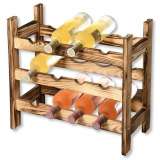 KESPER KSP69120 POLICA ZA VINO 12 FLAŠA 49X25X45CM - slika 1